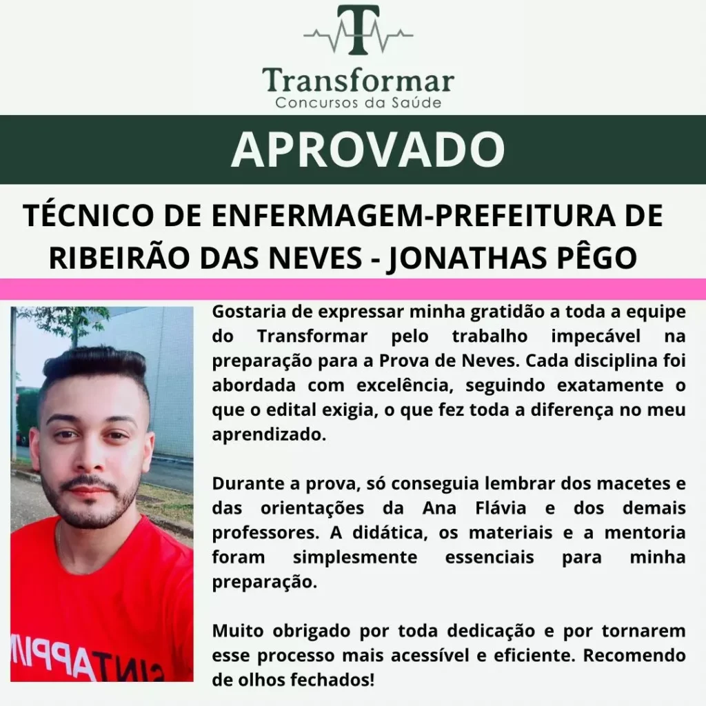Depoimento de aluno aprovado
